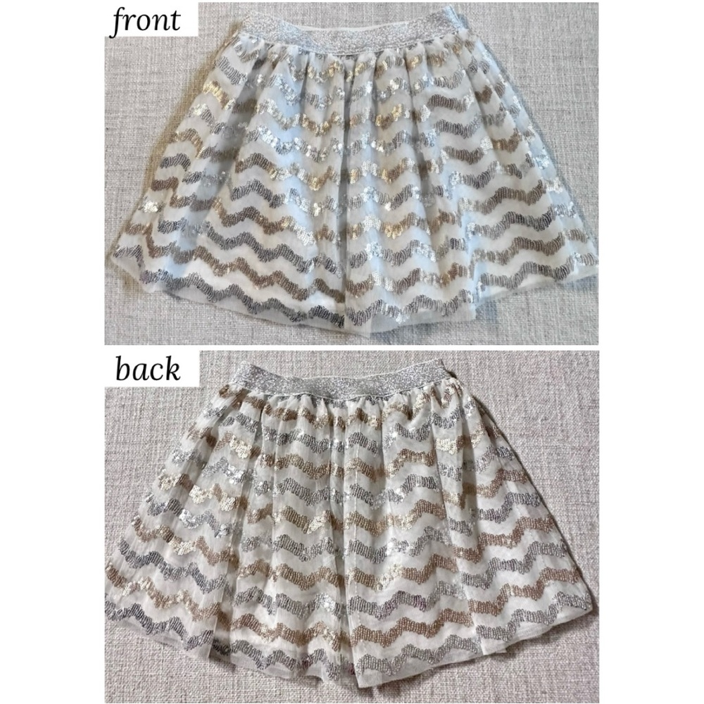 2 Tulle Skirts H&M Cat & Jack Pink White Sequins Fairycore Whimsical Girl M 7/8 - Picture 10 of 16